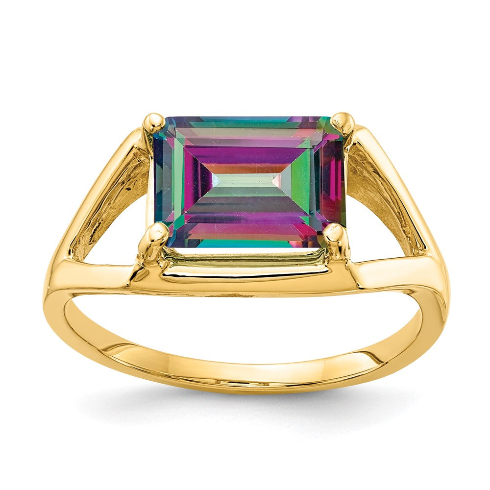 14K Yellow Gold Mystic Topaz Ring