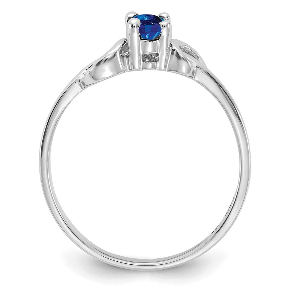 14k White Gold 5x3mm Oval Sapphire ring