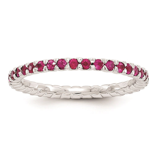 14k white gold ruby ring y4906r 7