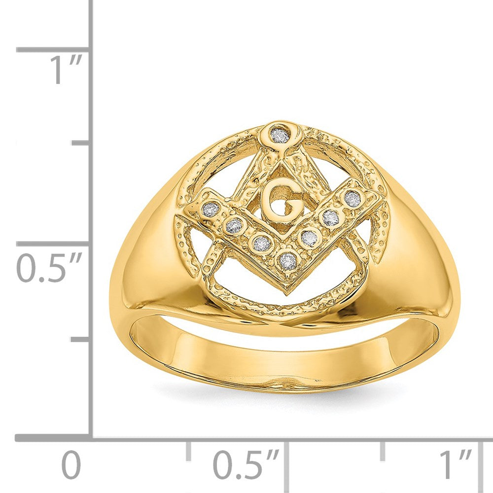 14K Yellow Gold AA Real Diamond Ring