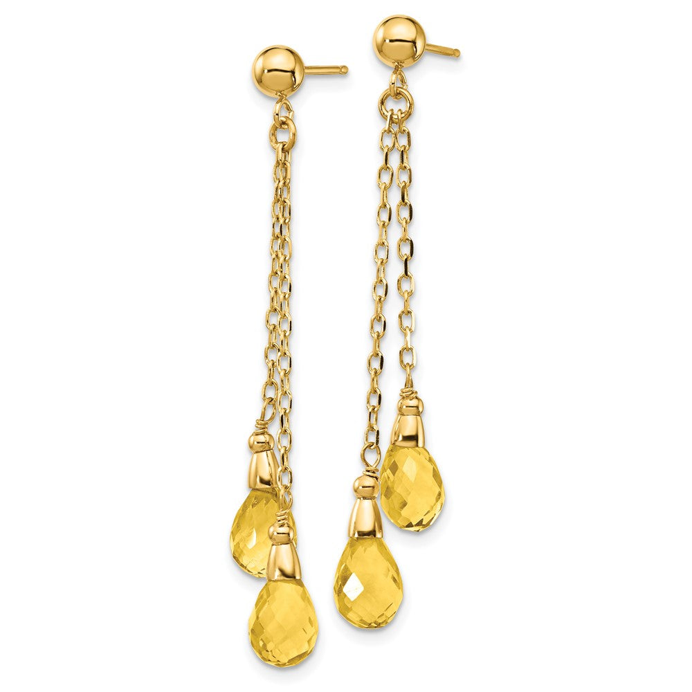 14k Citrine Dangle Earrings