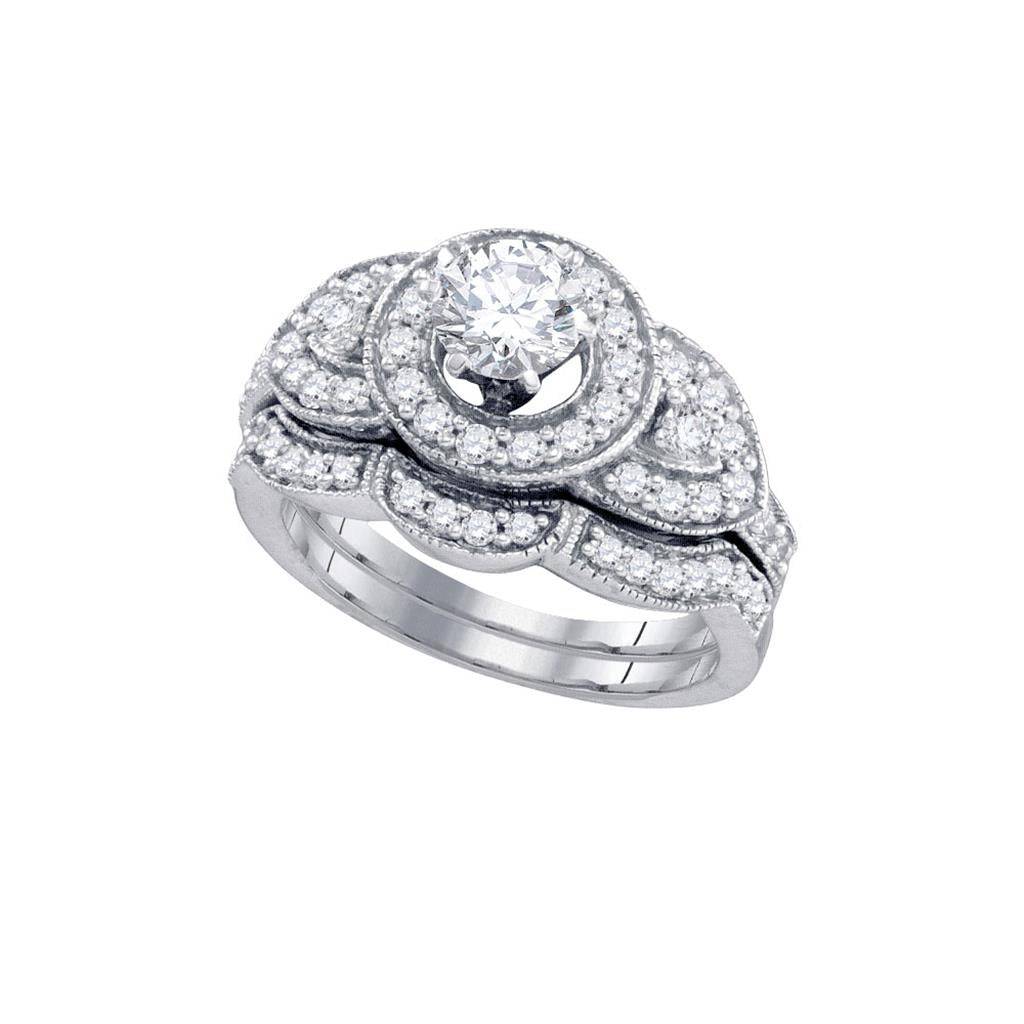 1CT-Diamond 1/3CT-CRD BLISS  BRIDAL SETS SINGLE HALO C