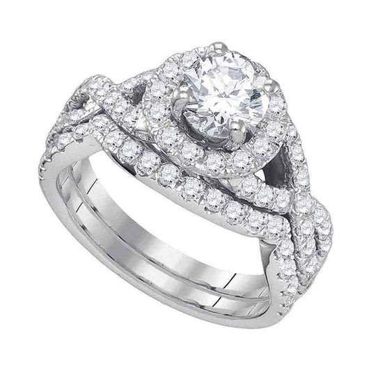 2. 1/5CTW-Diamond 1 CT-CRD BLISS  BRIDAL SETS SINGLE H