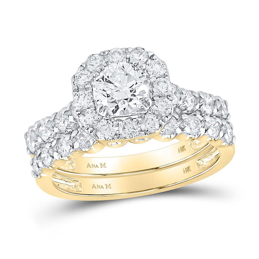 2 CTW-Diamond 3/4CT-CRD BLISS  BRIDAL SETS SINGLE HALO