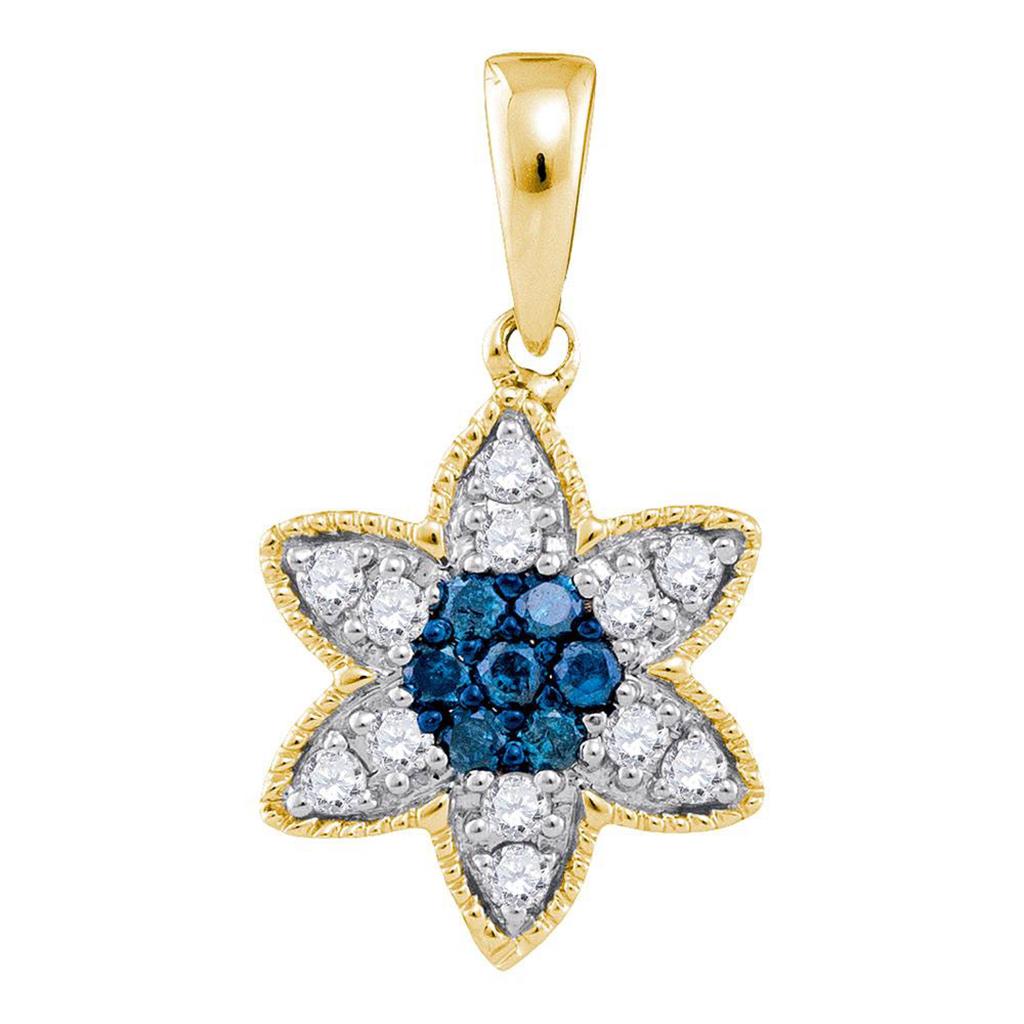 1/3CTW-Diamond BLUE STAR PENDANT