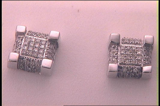 1/4CT-Diamond MICR-PAVE EARRINGS