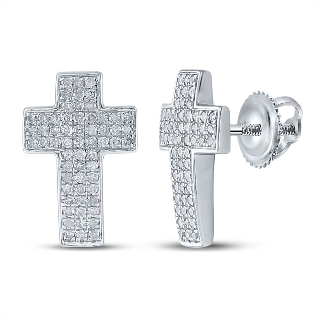 1/2CTW-Diamond GIFT CROSS EARRING