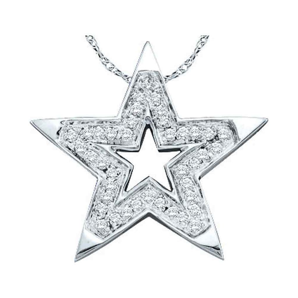 1/6CTW-Diamond STAR PENDANT