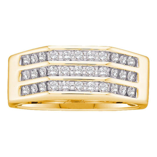 1/2CT-Diamond CLUSTER MENS BAND