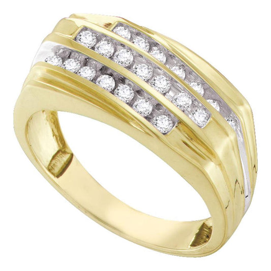 1/2CT-Diamond CLUSTER MENS BAND