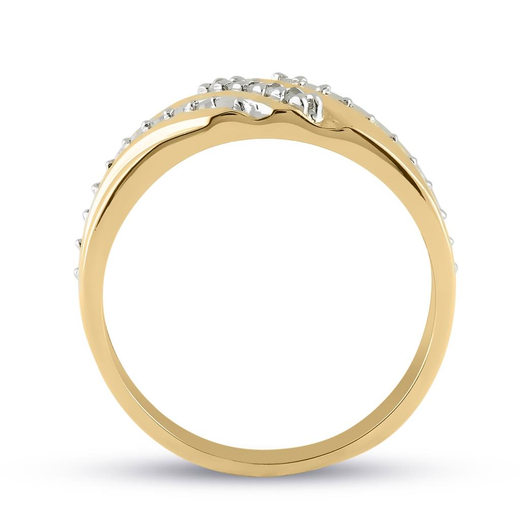 10k Yellow Gold Round Diamond Band Ring 1/4 Cttw