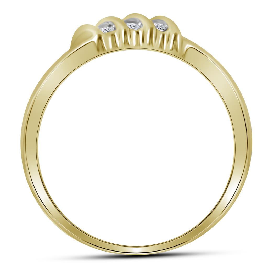 10k Yellow Gold Round Diamond Band Ring 1/6 Cttw