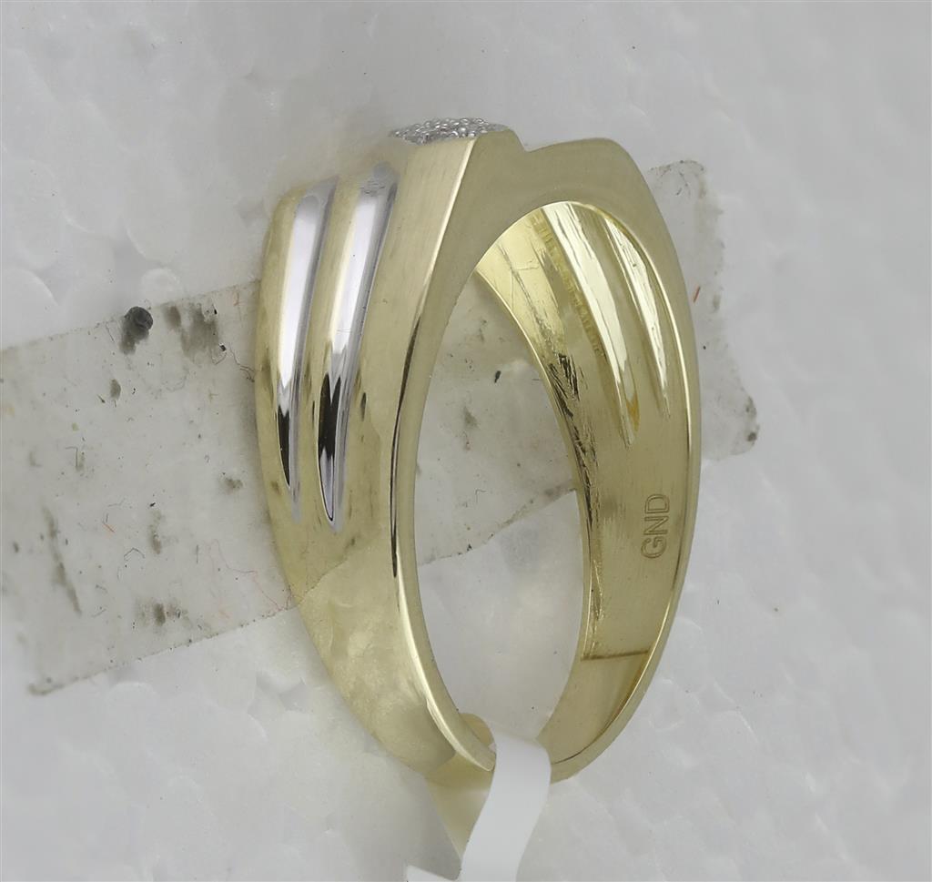 10k Yellow Gold Round Diamond Band Ring 1/10 Cttw