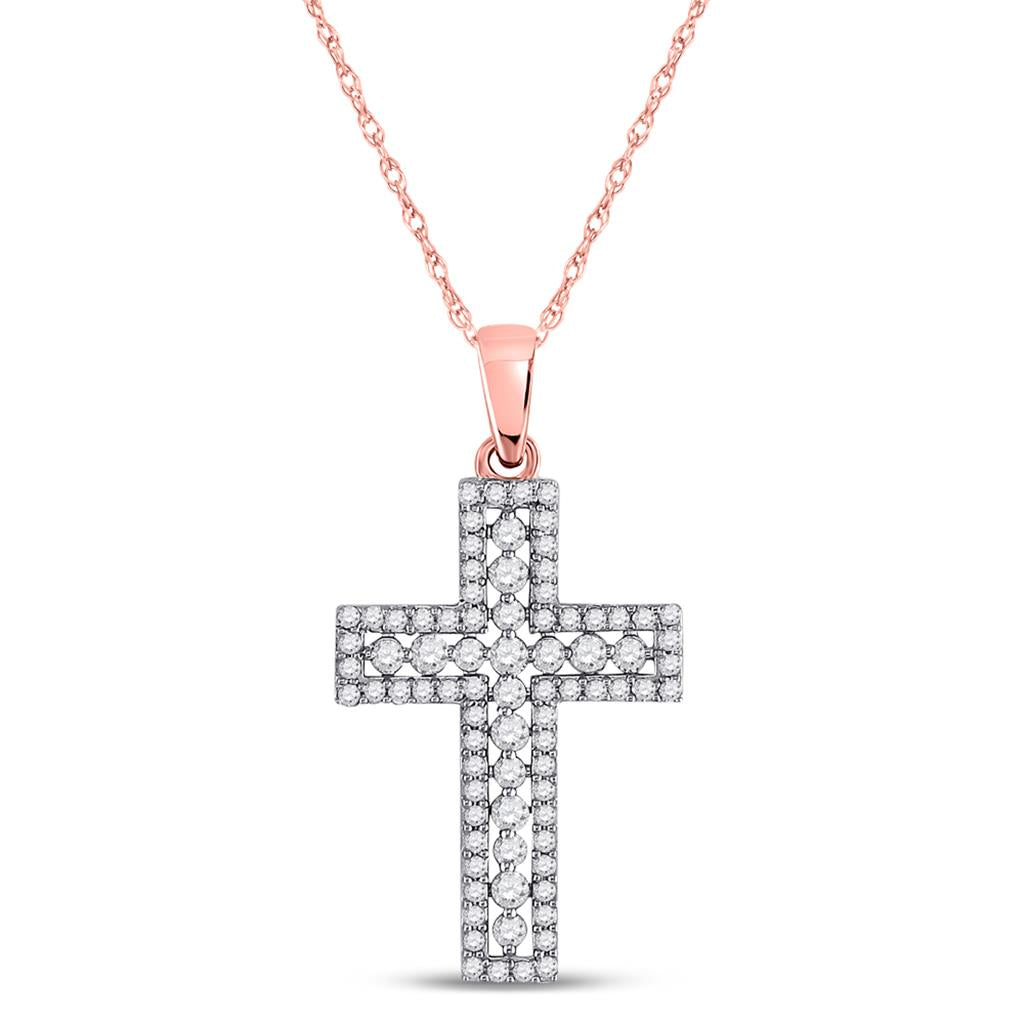 1/2 CTW-Diamond CROSS PENDANT