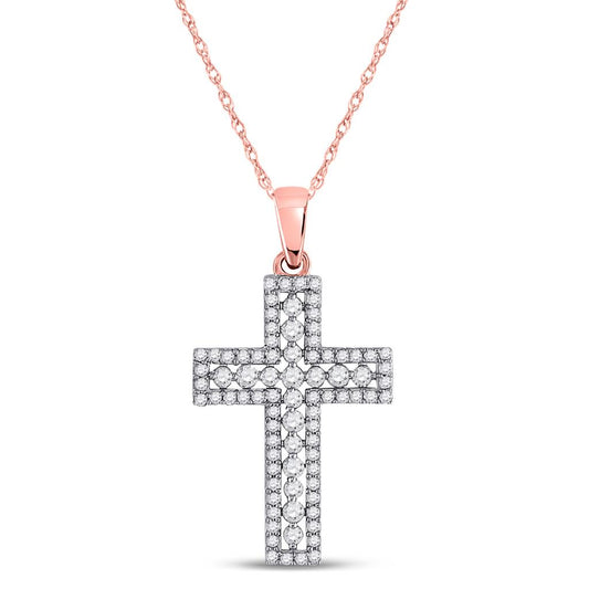 1/2 CTW-Diamond CROSS PENDANT