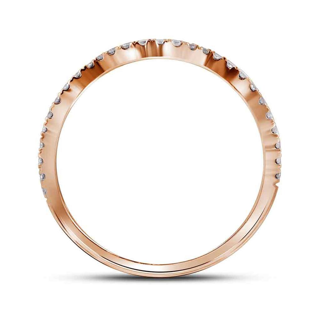 14k Rose Gold Round Brown Diamond Bridal Wedding Ring Set 1Cttw