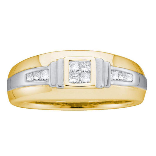 1/3CT-Diamond PR-CENTER MENS BAND