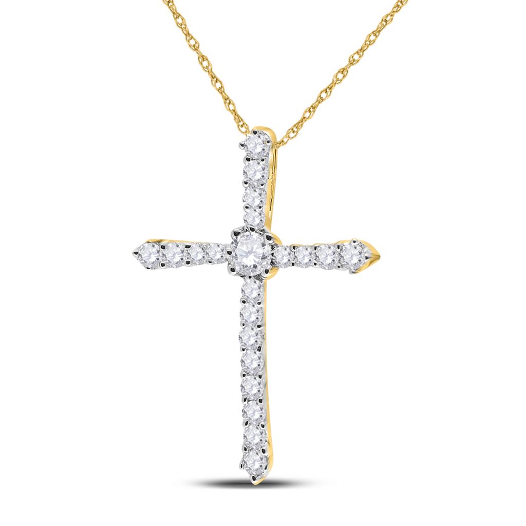 1/4CT-Diamond CROSS PENDANT