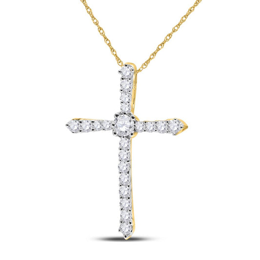 1/4CT-Diamond CROSS PENDANT