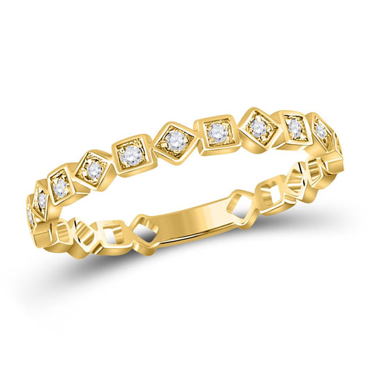 1/10CTW-Diamond STACKABLE BAND-S8