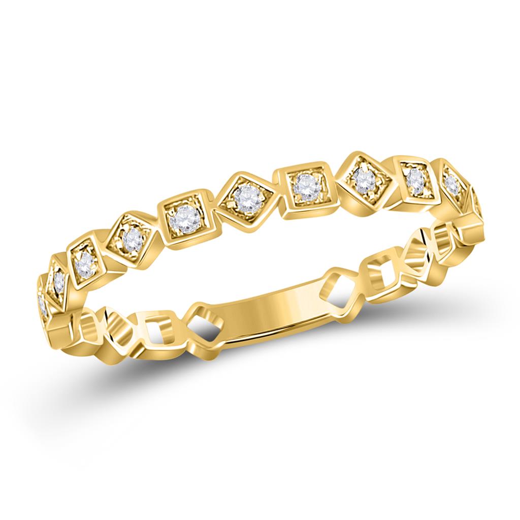 1/10CTW-Diamond STACKABLE BAND S9