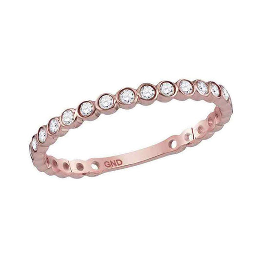 1/5CTW-Diamond STACKABLE BAND  -S9