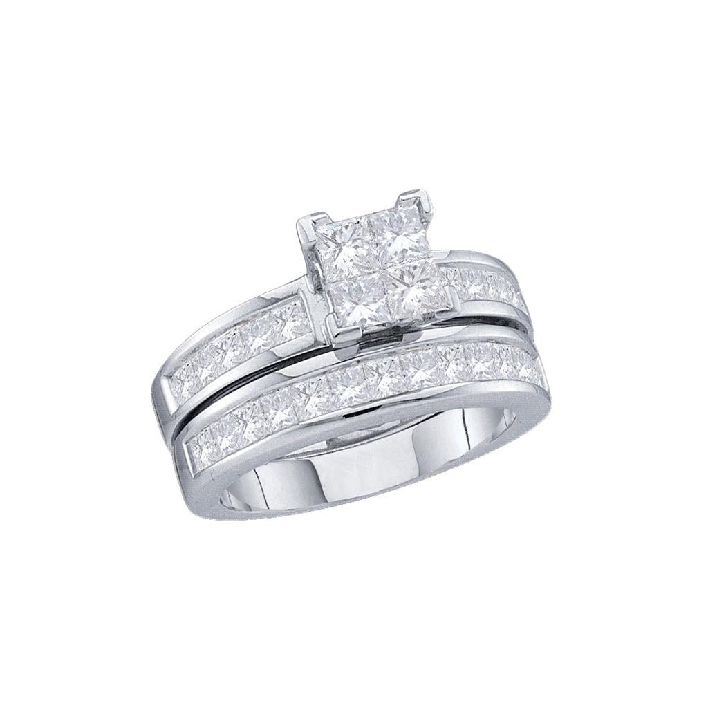 2 CT-Diamond INVISIBLE BRIDAL SET