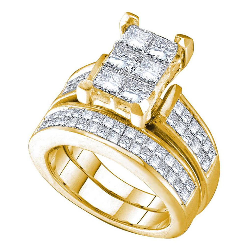 3  CT-Diamond INVISIBLE BRIDAL SET