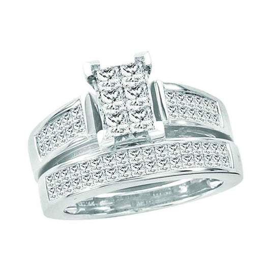 2  1/2CT-Diamond INVISIBLE BRIDAL SET