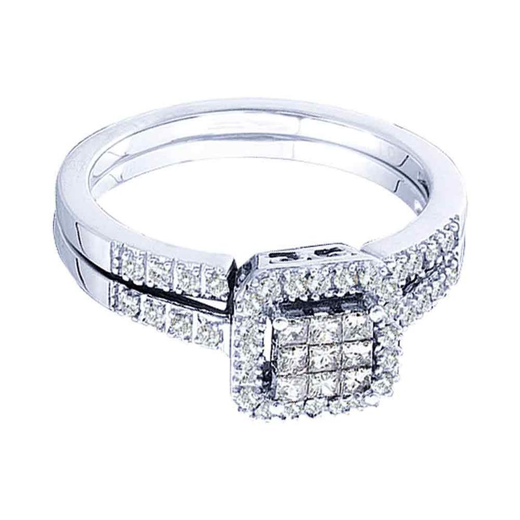 3/8CT-Diamond INVISIBLE BRIDAL SET