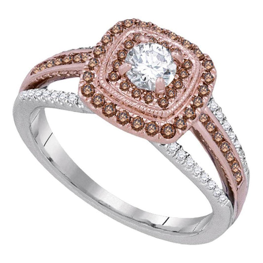 3/4CTW-Diamond 1/3CT-RD BRIDAL RING