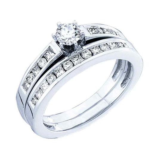 3/4CT-Diamond 1/4CT-CRD BRIDAL SET