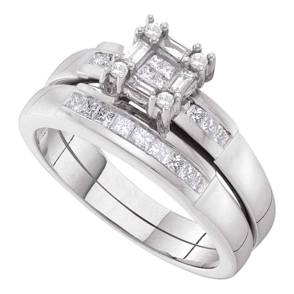 5/8CT-Diamond INVISIBLE BRIDAL SET