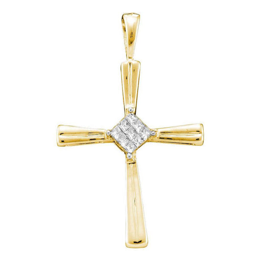 1/10CTW-Diamond CROSS PENDANT