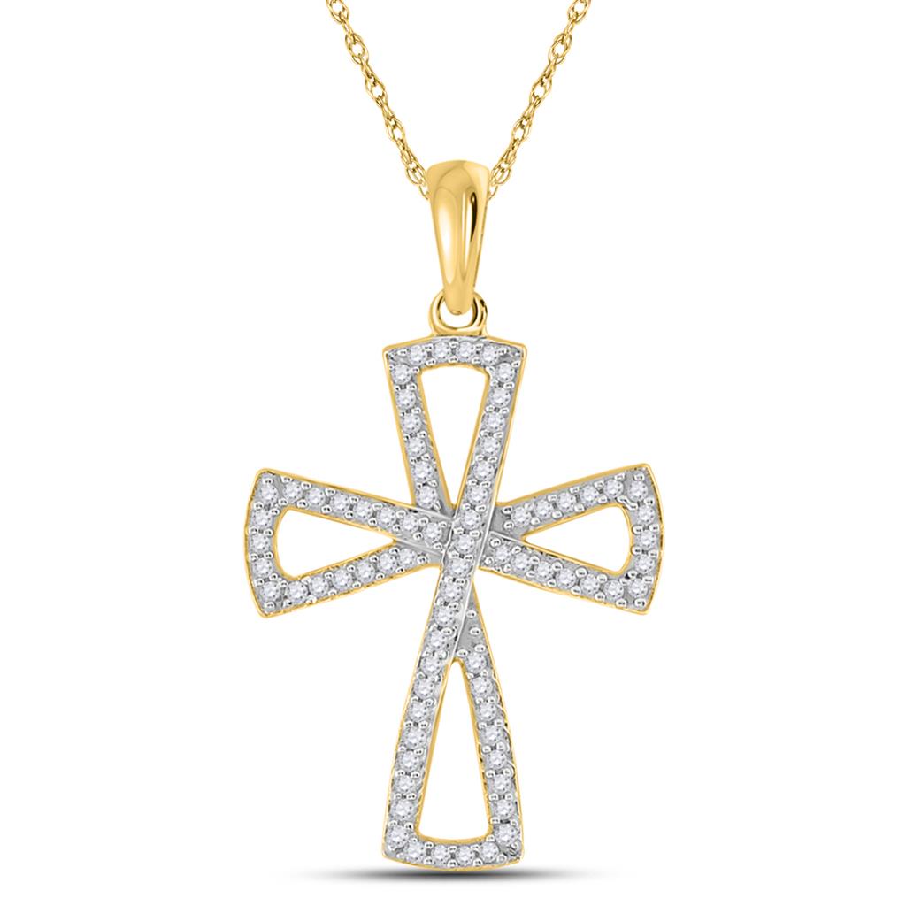 1/3CT-Diamond CROSS PENDANT