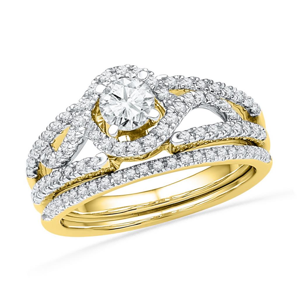 3/4CTW-Diamond 1/3CT-CRD BLISS  BRIDAL SETS SINGLE HAL