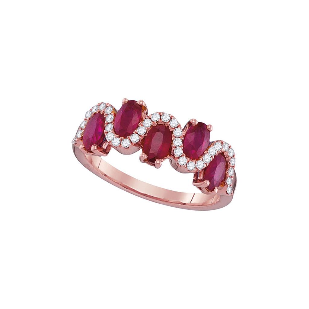 1/5CTW-Diamond 1 1/2CT-RUBY RING