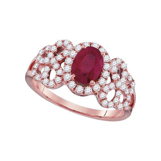 1/2CTW-Diamond 1 CT-RUBY RING