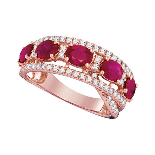 5/8CTW-Diamond 2 CT-RUBY RING