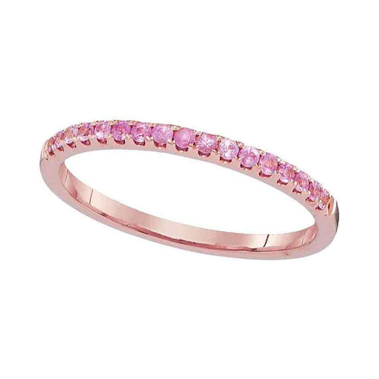 1/5CTW-Diamond PINK SAPPHIRE BAND