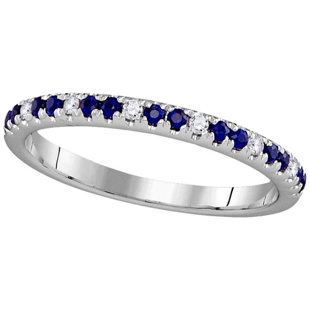 1/20CTW-Diamond 1/6CT-SAPPHIRE BAND