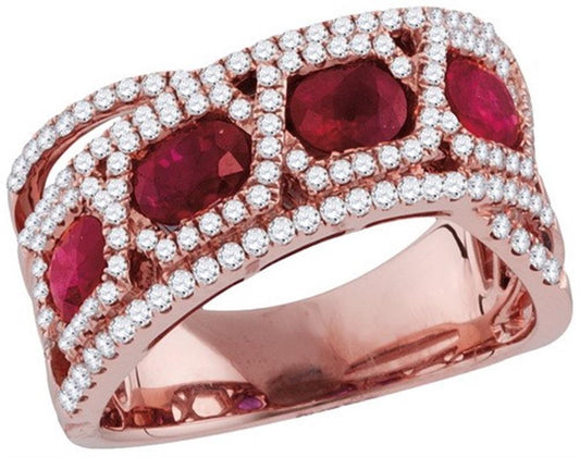 5/8TW-Diamond 1 5/8-RUBY RING