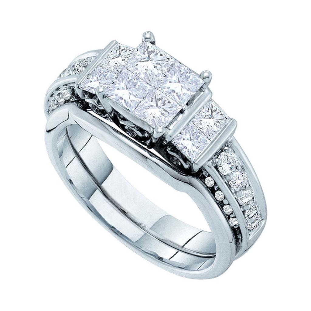 3  CT-Diamond INVISIBLE BRIDAL SET