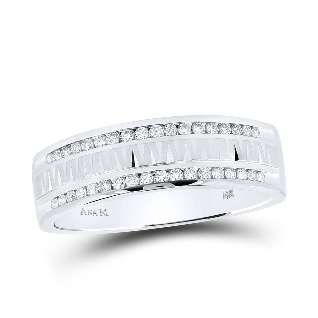 1/4CTW-Diamond ACCUSET MENS BAND