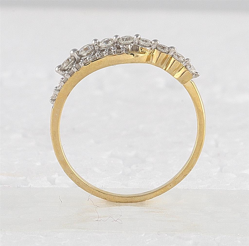 10k Yellow Gold Round Diamond Band Ring 1/3 Cttw