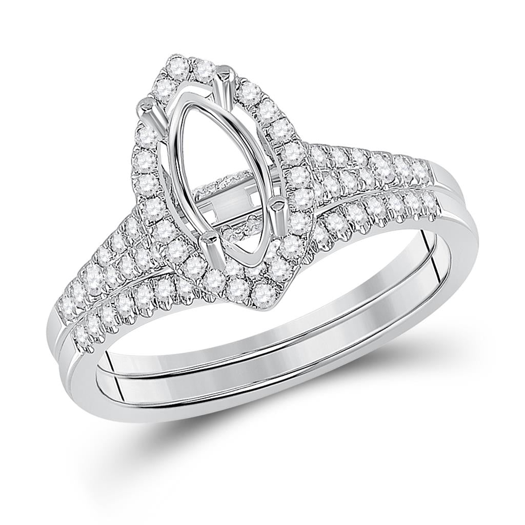 3/8CTW-Diamond SM 1CT-CMQ BRIDAL RING