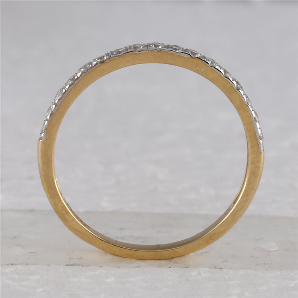 10k Yellow Gold Round Diamond Bridal Wedding Ring Set 1 Cttw (Certified)