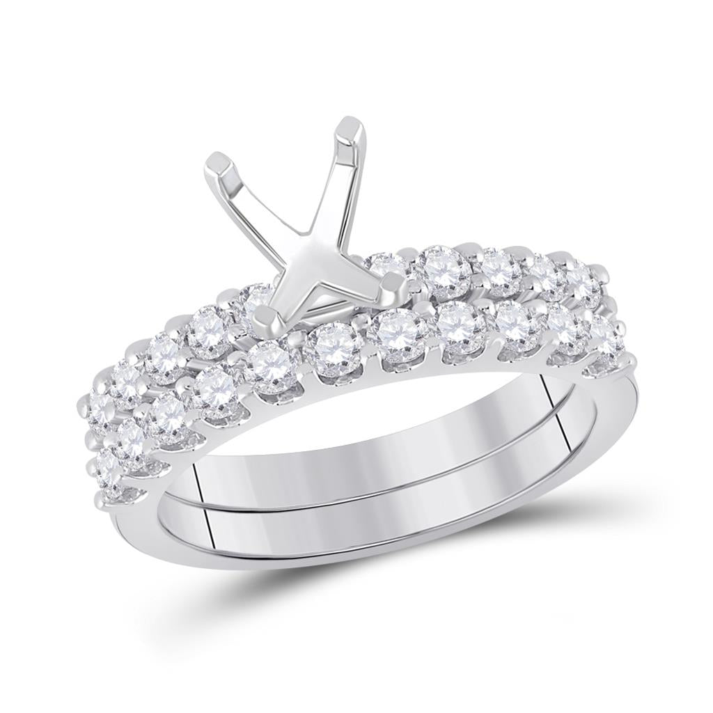 1CTW-Diamond SEMI-MOUNT 1 1/5CT-CEM BRIDAL SET