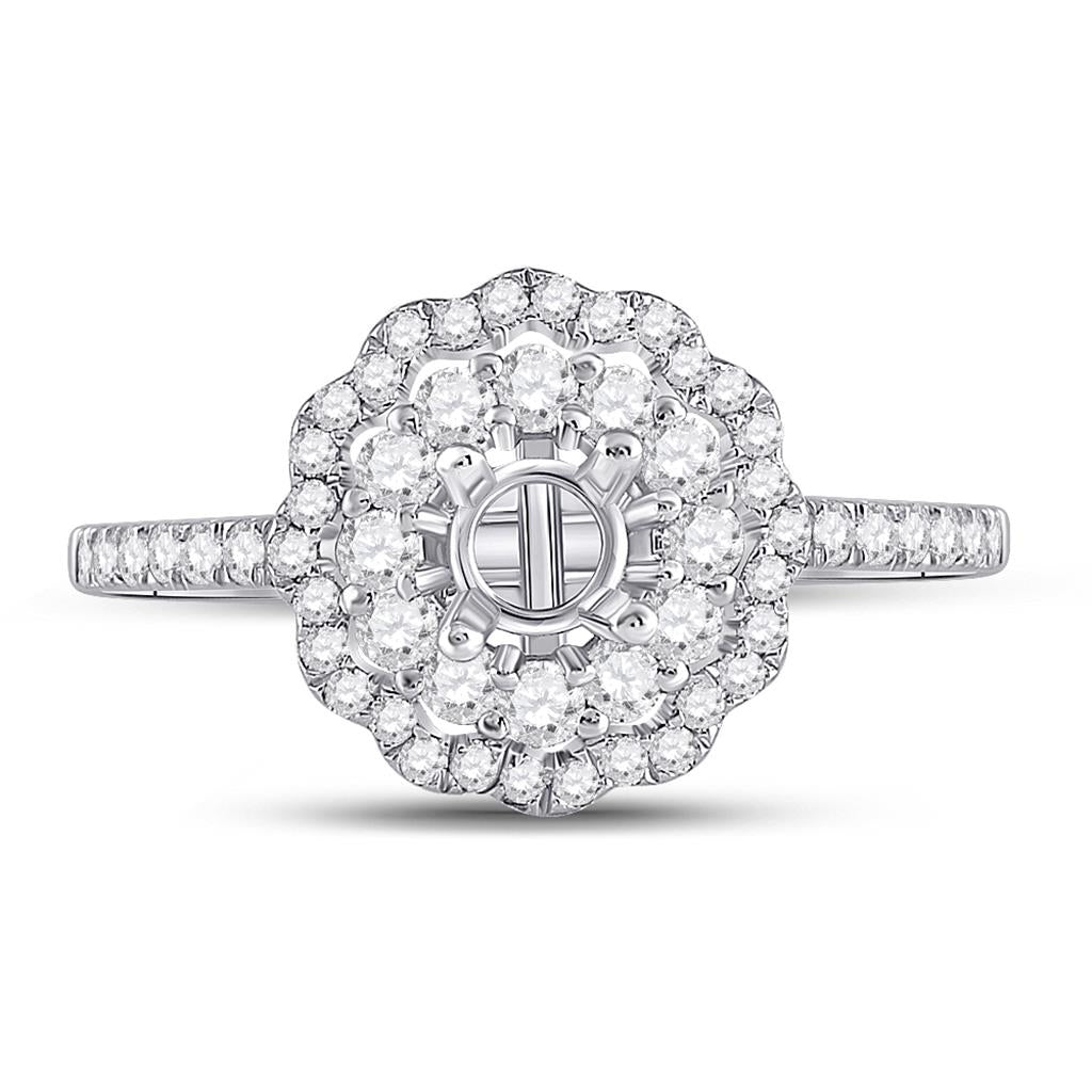 3/4CTW-Diamond SM 3/8CRD BRIDAL RING