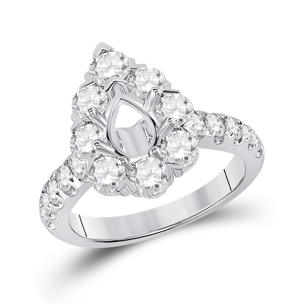 2 CT-Diamond SM 1CT-CPEAR BRIDAL RING